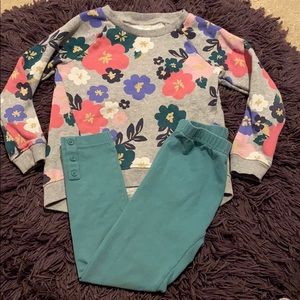 Hanna Andersson Gymboree outfit flower sweatshirt